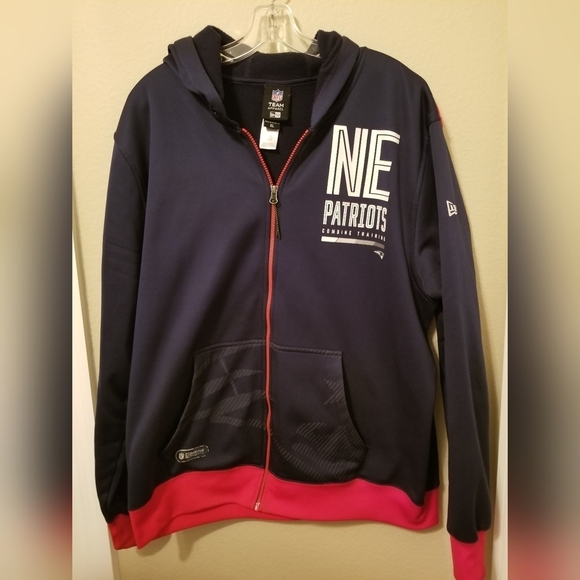 NFL Team Apparel NE Patriots Navy Blue Full Zip Hoodie Jacket Men's Size XL - Picture 1 of 6
